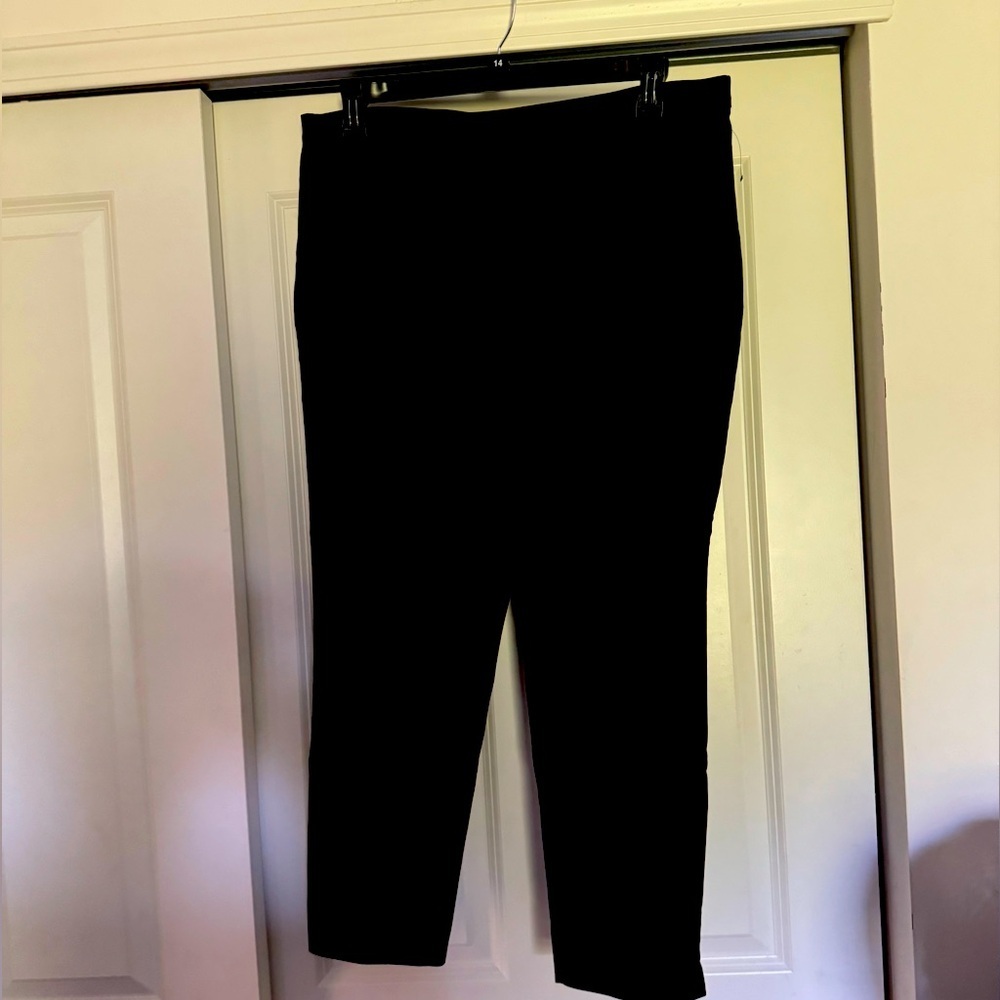 Women's Chaus New York Black Dress Pants Ankle Straight Leg No Pockets